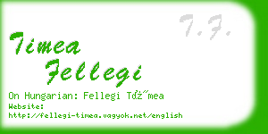 timea fellegi business card